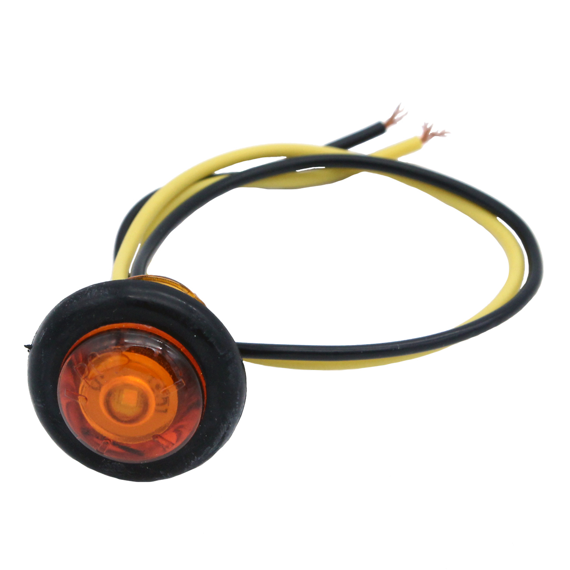 Uriah Products LED Marker Light — 3/4in. Diameter, Amber, Grommet & Wire, 6-Pack, Model# UL171120